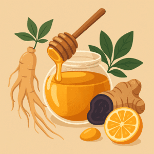Ingredients of gas station honey packs with herbal extract