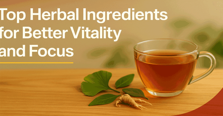 Principales ingredientes herbales para una mejor vitalidad y concentración