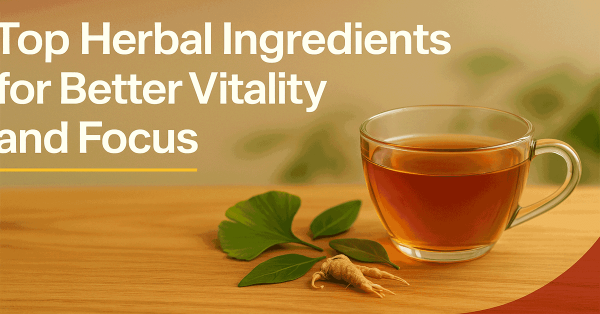 Principales ingredientes herbales para una mejor vitalidad y concentración