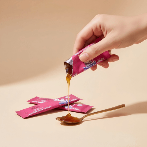 How to use step 2: Consume Maxedmale honey sachet directly