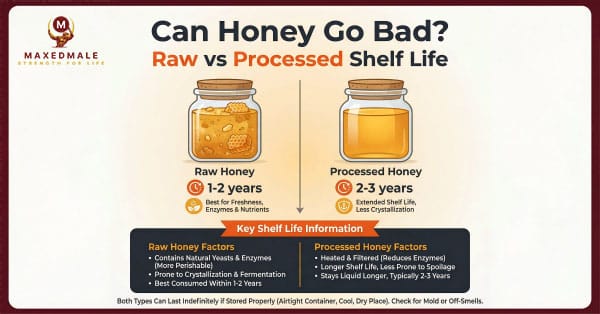 ¿Puede la miel echarse a perder? Vida útil cruda vs procesada